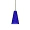 Besa Lighting Cierro Stem Pendant, Cobalt Blue Matte, Satin Nickel Finish, 1x100W Incandescent 1TT-4124CM-SN - alternate 1